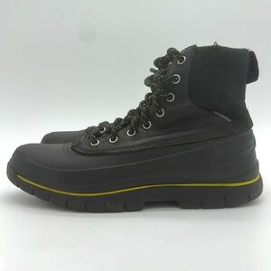 Sperry Black and Yellow Boots with Rugged Sole Mens Size 8